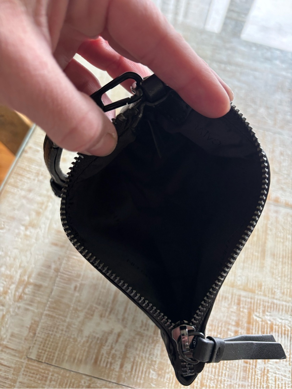 Calvin Klein Classic Black Wristlet Clutch with Detachable Strap - Picture 6 of 8